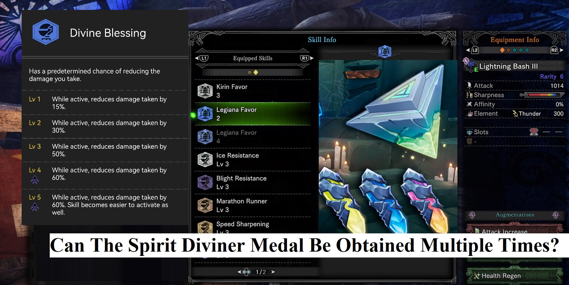 Can the Spirit Diviner Medal be obtained multiple times?